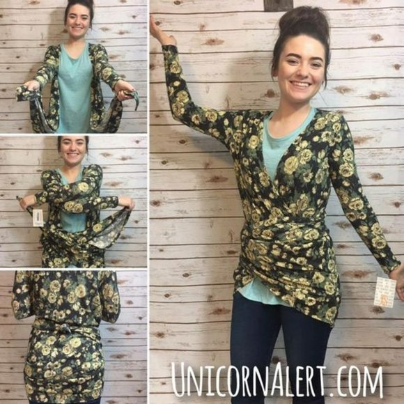 Lularoe Shirley Kimono Buffalo Check Chiffon- Size Small - Picture 6 of 6